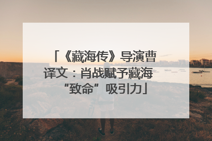 《藏海传》导演曹译文：肖战赋予藏海“致命”吸引力