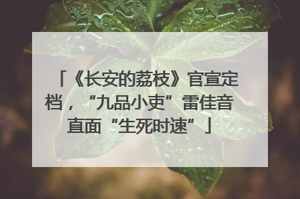 《长安的荔枝》官宣定档，“九品小吏”雷佳音直面“生死时速”
