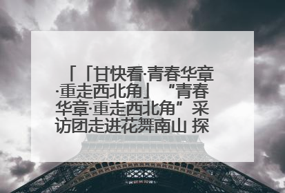 「甘快看·青春华章·重走西北角」“青春华章·重走西北角”采访团走进花舞南山 探寻天水乡村振兴之路