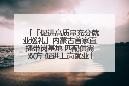 「促进高质量充分就业巡礼」内蒙古首家直播带岗基地 匹配供需双方 促进上岗就业