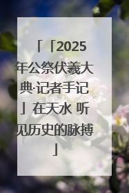 「2025年公祭伏羲大典·记者手记」在天水 听见历史的脉搏