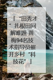 “田秀才”扎根田间解难题 黄梅94名技术指导员催开乡村“科技花”