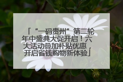 “一码贵州”第二轮年中盛典大促开启！六大活动叠加补贴优惠，开启省钱购物新体验