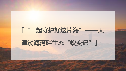 “一起守护好这片海”——天津渤海湾畔生态“蜕变记”