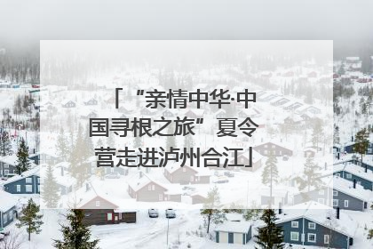“亲情中华·中国寻根之旅”夏令营走进泸州合江