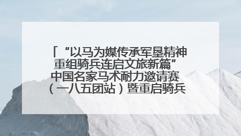 “以马为媒传承军垦精神 重组骑兵连启文旅新篇” 中国名家马术耐力邀请赛（一八五团站）暨重启骑兵连活动正式启动