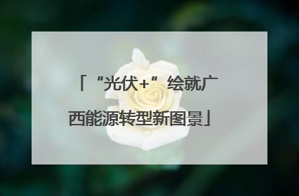 “光伏+”绘就广西能源转型新图景