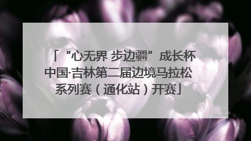 “心无界 步边疆”成长杯中国·吉林第二届边境马拉松系列赛（通化站）开赛