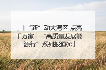 “新”动大湾区 点亮千万家｜“高质量发展能源行”系列报道③