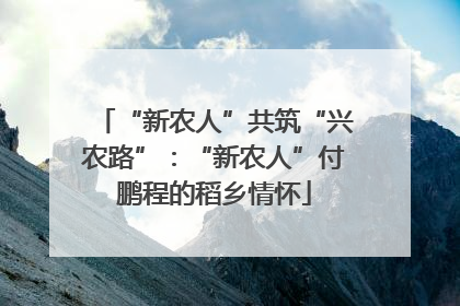 “新农人”共筑“兴农路”：“新农人”付鹏程的稻乡情怀