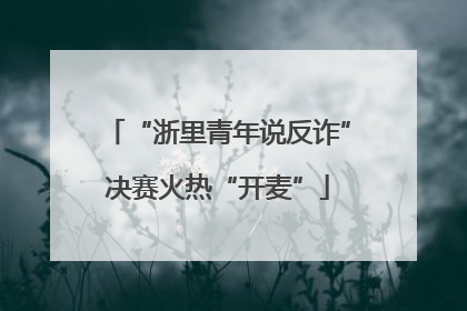 “浙里青年说反诈”决赛火热“开麦”