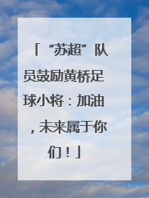 “苏超”队员鼓励黄桥足球小将：加油，未来属于你们！
