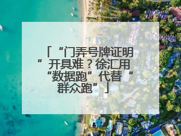 “门弄号牌证明”开具难？徐汇用“数据跑”代替“群众跑”