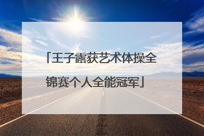 王子露获艺术体操全锦赛个人全能冠军