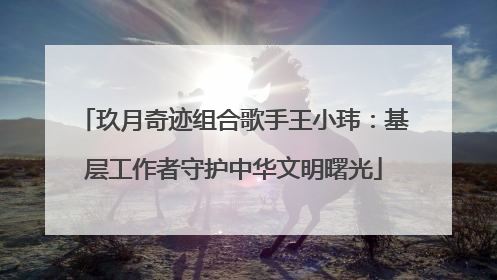 玖月奇迹组合歌手王小玮：基层工作者守护中华文明曙光