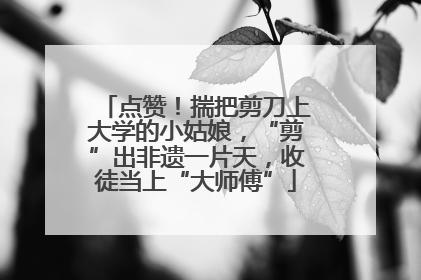 点赞！揣把剪刀上大学的小姑娘，“剪”出非遗一片天，收徒当上“大师傅”