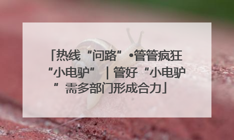 热线“问路”•管管疯狂“小电驴”｜管好“小电驴”需多部门形成合力