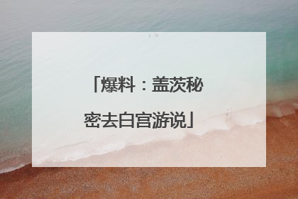 爆料：盖茨秘密去白宫游说