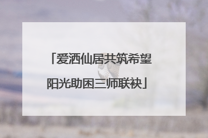 爱洒仙居共筑希望 阳光助困三师联袂