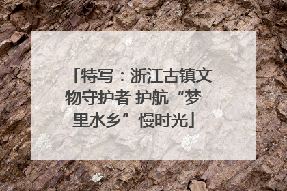 特写：浙江古镇文物守护者 护航“梦里水乡”慢时光