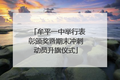 牟平一中举行表彰颁奖暨期末冲刺动员升旗仪式