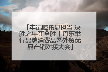 牢记嘱托显担当 决胜之年夺全胜丨丹东举行品牌消费品暨外贸优品产销对接大会