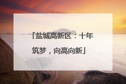 盐城高新区：十年筑梦，向高向新