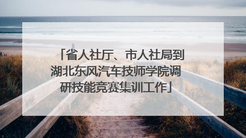 省人社厅、市人社局到湖北东风汽车技师学院调研技能竞赛集训工作