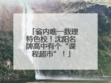 省内唯一数理特色校！沈阳名牌高中有个“课程超市”！