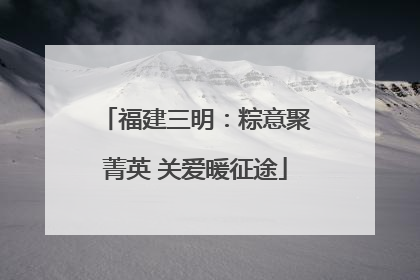福建三明：粽意聚菁英 关爱暖征途