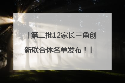 第二批12家长三角创新联合体名单发布！