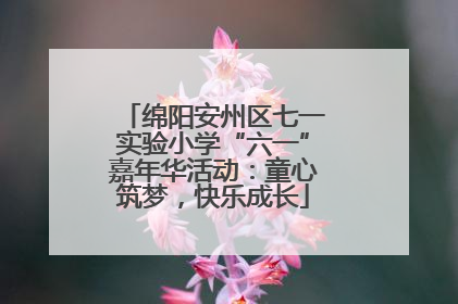 绵阳安州区七一实验小学“六一”嘉年华活动：童心筑梦，快乐成长