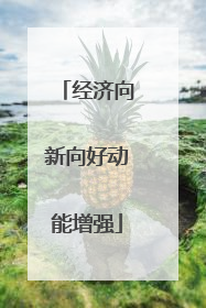 经济向新向好动能增强