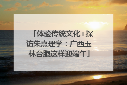 体验传统文化+探访朱熹理学：广西玉林台胞这样迎端午