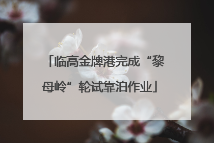 临高金牌港完成“黎母岭”轮试靠泊作业