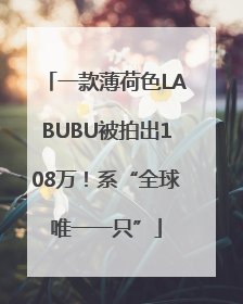 一款薄荷色LABUBU被拍出108万！系“全球唯一一只”