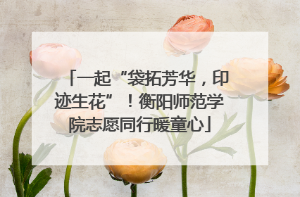 一起“袋拓芳华，印迹生花”！衡阳师范学院志愿同行暖童心