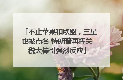 不止苹果和欧盟，三星也被点名 特朗普再挥关税大棒引强烈反应