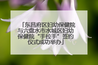 东昌府区妇幼保健院与六盘水市水城区妇幼保健院“手拉手”签约仪式成功举办