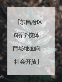 东昌府区6所学校体育场地面向社会开放