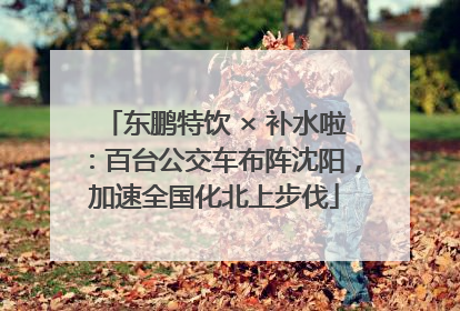 东鹏特饮 × 补水啦：百台公交车布阵沈阳，加速全国化北上步伐
