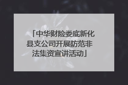 中华财险娄底新化县支公司开展防范非法集资宣讲活动