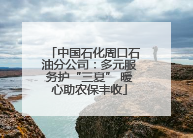 中国石化周口石油分公司：多元服务护“三夏” 暖心助农保丰收