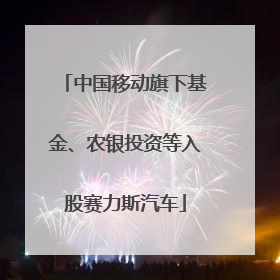 中国移动旗下基金、农银投资等入股赛力斯汽车
