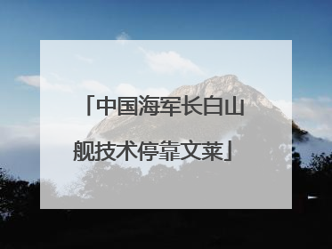 中国海军长白山舰技术停靠文莱