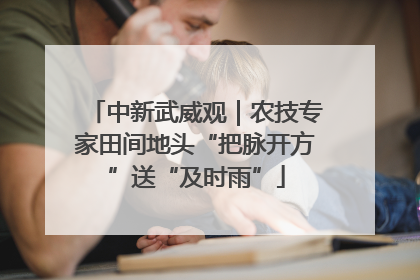 中新武威观｜农技专家田间地头“把脉开方”送“及时雨”