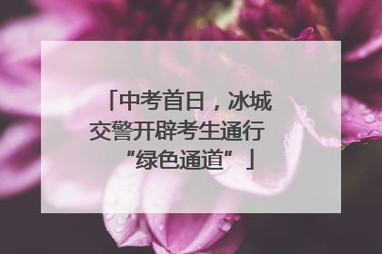 中考首日，冰城交警开辟考生通行“绿色通道”