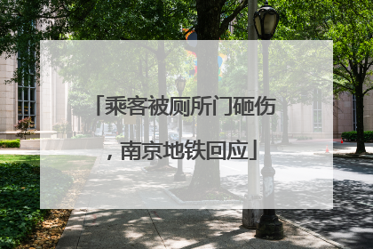 乘客被厕所门砸伤，南京地铁回应
