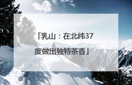 乳山：在北纬37度做出独特茶香