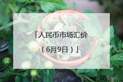 人民币市场汇价（6月9日）